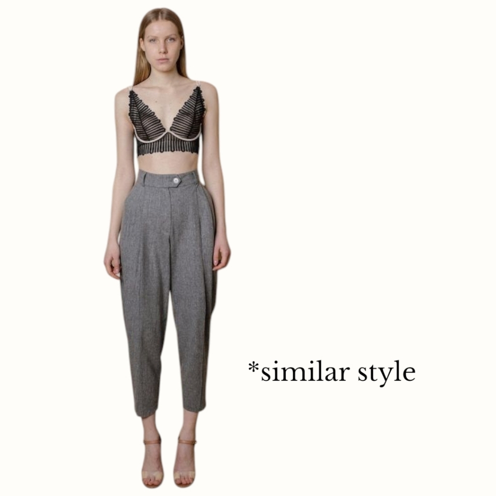 🩶 VTG Courier Wool Blend Pleated Lined Trousers, S?